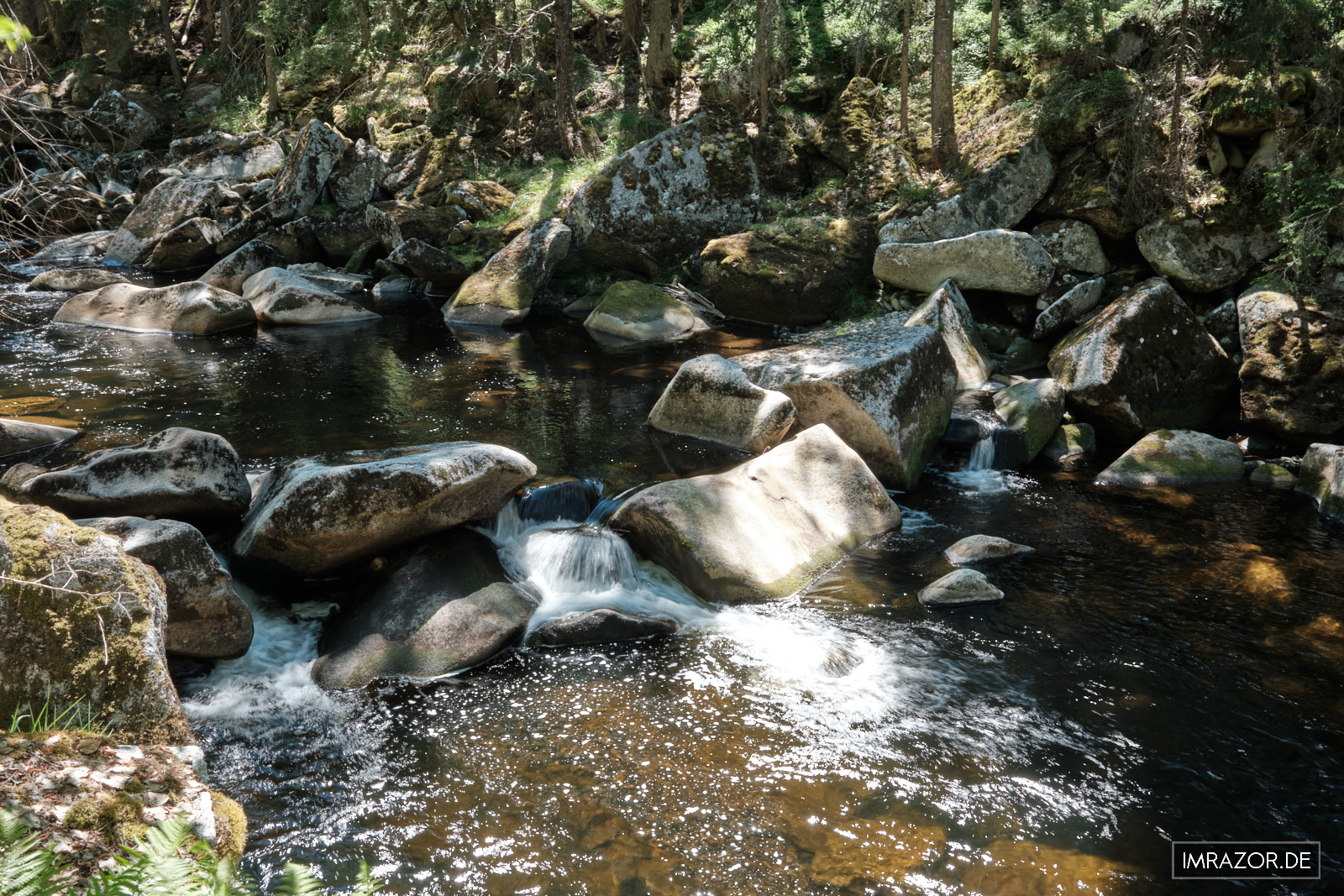 Wandern im Nationalpark Šumava – durch das wilde Vydra-Tal Der Fluss Vydra im Böhmerwald