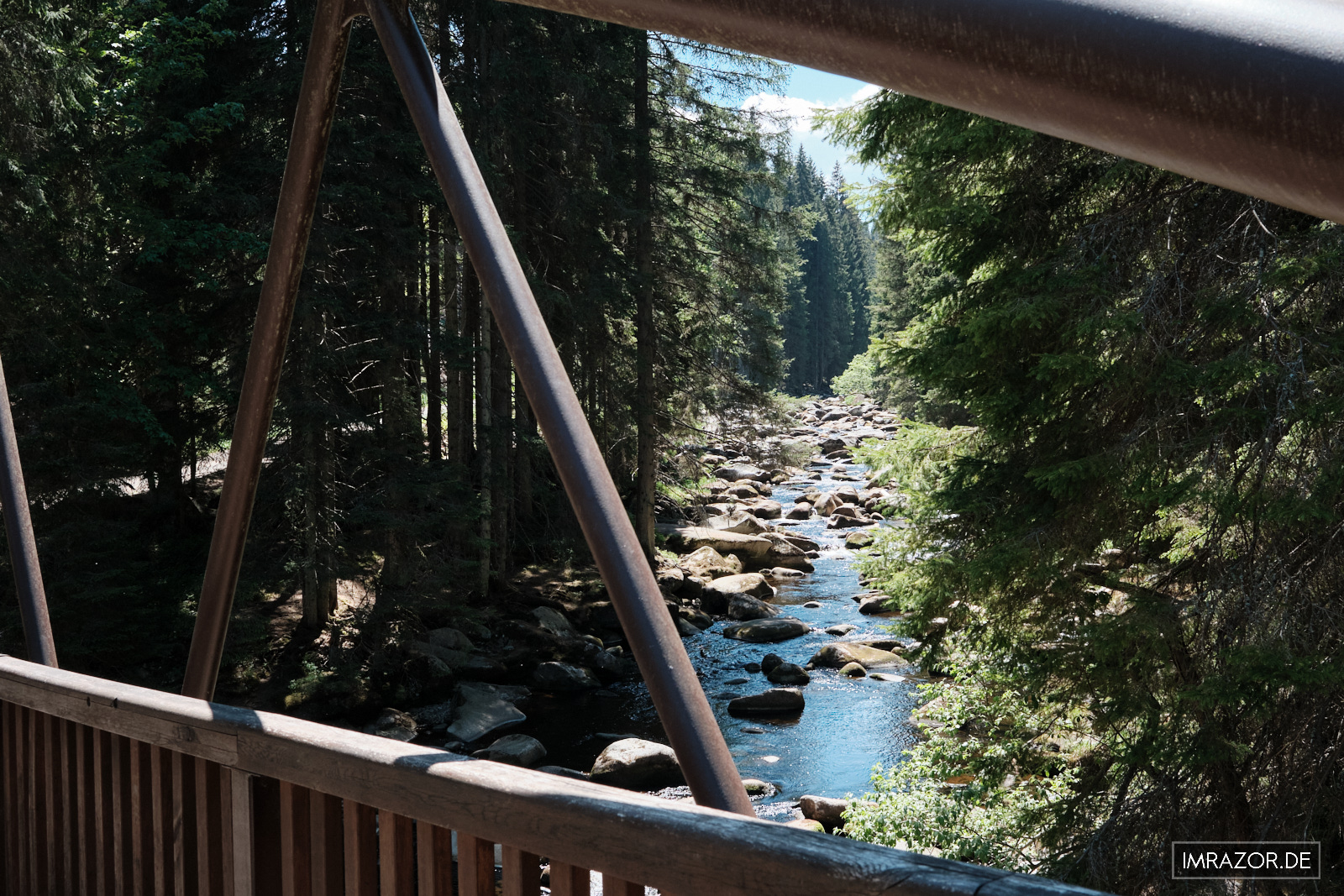Blick von der Klostermannbrücke auf die Vydra